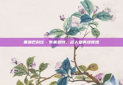 黑曼巴科比·布莱恩特，名人堂再续辉煌