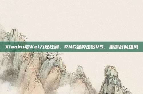 Xiaohu与Wei力挽狂澜，RNG强势击败V5，重振战队雄风