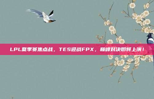 LPL夏季赛焦点战，TES迎战FPX，巅峰对决即将上演！